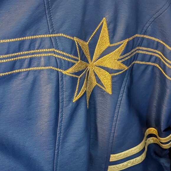 Captain Marvel Her Universe Faux Leather Jacket - Picture 3 of 6